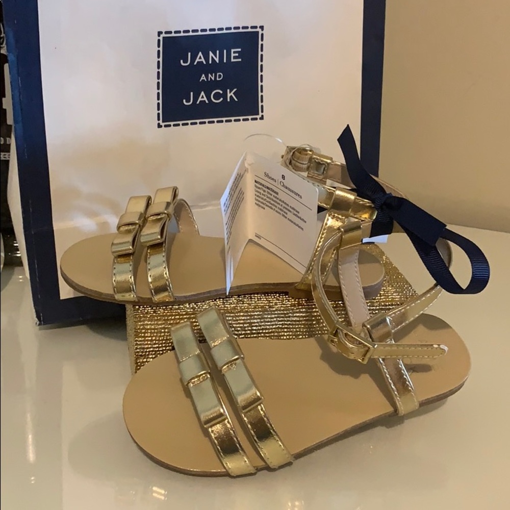Janie and jack gold sandals